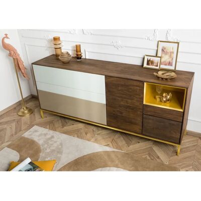 Massivmoebel24 Chicago 105 Credenza - Legno di mango, Marrone, Moderno Massivmoebel24 Chicago 105 Credenza - Legno di mango, Marrone, Moderno