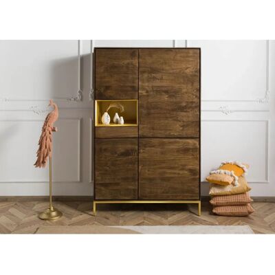Massivmoebel24.de Highboard Mango 111x45x175 braun geölt CHICAGO - Highboard Massivmoebel24.de Highboard Mango 111x45x175 braun geölt CHICAGO - Highboard