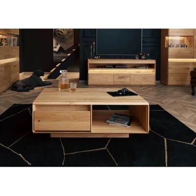 Massivmoebel24 Tavolino da Salotto in Quercia Naturale - Moderno, Spazzolato, 110x70x40 Massivmoebel24 Tavolino da Salotto in Quercia Naturale - Moderno, Spazzolato, 110x70x40