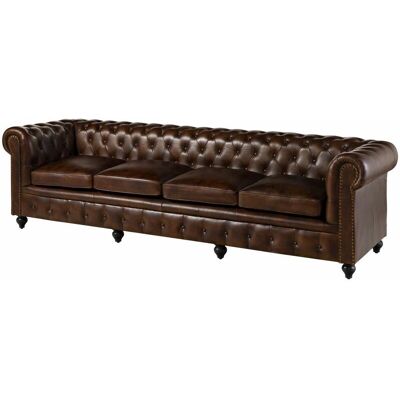Massivmoebel24.de Divano Chesterfield in Pelle 4 Posti Massivmoebel24.de Divano Chesterfield in Pelle 4 Posti