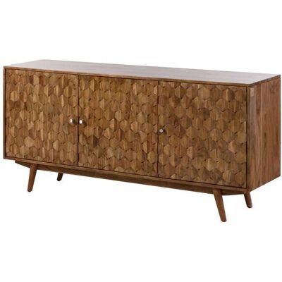 Massivmoebel24.de Sideboard Akazie - 160x42x75 - Weiß - Mid-Century Modern Massivmoebel24.de Sideboard Akazie - 160x42x75 - Weiß - Mid-Century Modern