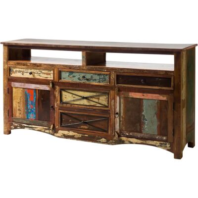 Massivmoebel24 Nature of spirit 131 Sideboard - recyceltes Holz, lackiert, mehrfarbig - 190x45x95 Massivmoebel24 Nature of spirit 131 Sideboard - recyceltes Holz, lackiert, mehrfarbig - 190x45x95