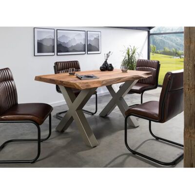 Massivmoebel24 Sheesham 140x90x77 Natürliche Baumkante Esstisch - Esstisch Massivmoebel24 Sheesham 140x90x77 Natürliche Baumkante Esstisch - Esstisch