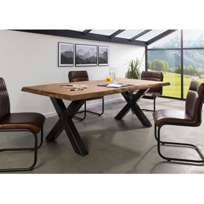 Massivmoebel24 Freeform 5 Sheesham Esstisch - Industrieller Stil Massivmoebel24 Freeform 5 Sheesham Esstisch - Industrieller Stil