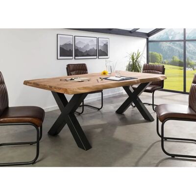 Massivmoebel24 Sheesham 200x100x77 natur gebeizt X-Beine - Esstisch Massivmoebel24 Sheesham 200x100x77 natur gebeizt X-Beine - Esstisch