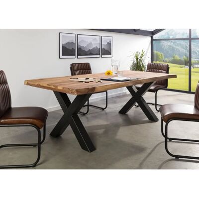 Massivmoebel24 Tavolo in sheesham massiccio 180x90x77 Naturale Sabbiato - Tavolo da pranzo Massivmoebel24 Tavolo in sheesham massiccio 180x90x77 Naturale Sabbiato - Tavolo da pranzo