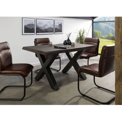 Tavolo da pranzo in mango di Massivmoebel24 - 140x90x77 - Stile industriale Tavolo da pranzo in mango di Massivmoebel24 - 140x90x77 - Stile industriale