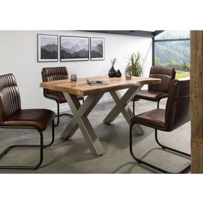 Tavolo da pranzo in legno di mango - Naturale, 140x90x77 - FREEFORM 5 Tavolo da pranzo in legno di mango - Naturale, 140x90x77 - FREEFORM 5