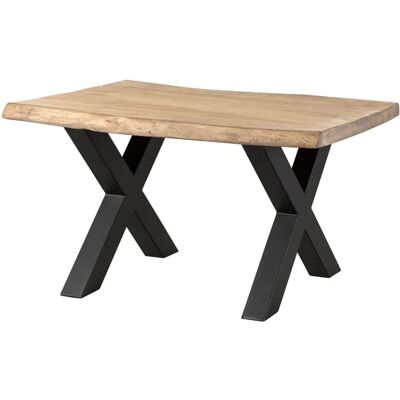 Tavolo da pranzo in mango Massivmoebel24 - 140cm Bordi naturali, Beige - FREEFORM 5 Tavolo da pranzo in mango Massivmoebel24 - 140cm Bordi naturali, Beige - FREEFORM 5
