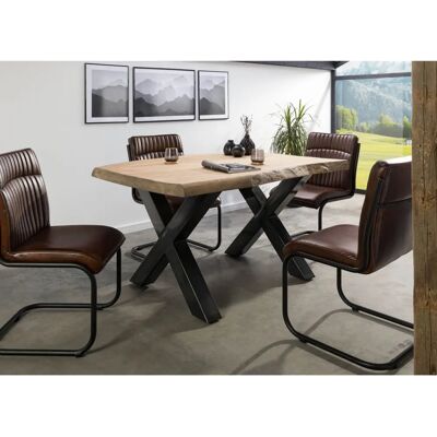 Massivmoebel24 Freeform 5 Esstisch aus Mangoholz - Natürliche Baumkante, Industriestil Massivmoebel24 Freeform 5 Esstisch aus Mangoholz - Natürliche Baumkante, Industriestil