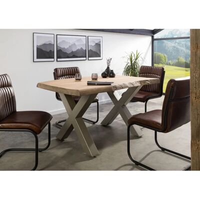 Massivmoebel24.de Tavolo Mango 160x90x77 Beige Bordi Naturali - Tavolo Massivmoebel24.de Tavolo Mango 160x90x77 Beige Bordi Naturali - Tavolo