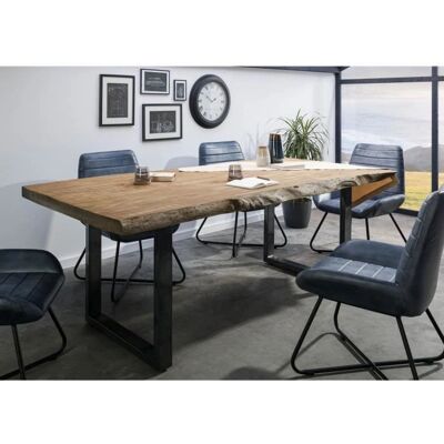 Massivmoebel24.de Tavolo da pranzo in mango beige - FREEFORM 5 Massivmoebel24.de Tavolo da pranzo in mango beige - FREEFORM 5