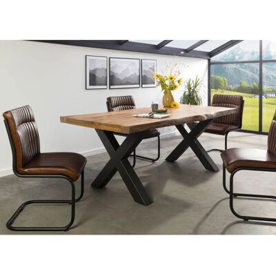 Massivmoebel24.de Mangotisch 220x100x77 natur lackiert - Industrial Stil Massivmoebel24.de Mangotisch 220x100x77 natur lackiert - Industrial Stil