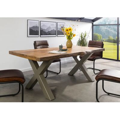 Massivmoebel24.de Mangoholztisch 220x100x77 natur lackiert - Esstisch Massivmoebel24.de Mangoholztisch 220x100x77 natur lackiert - Esstisch