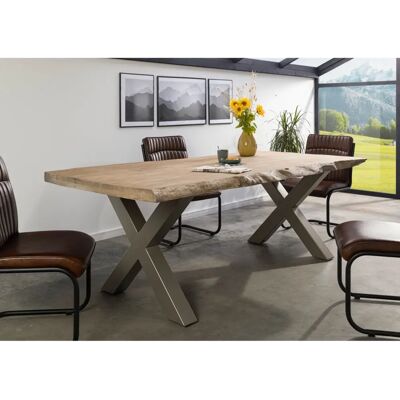 Tavolo in mango 220x100x77 beige - Stile industriale Tavolo in mango 220x100x77 beige - Stile industriale