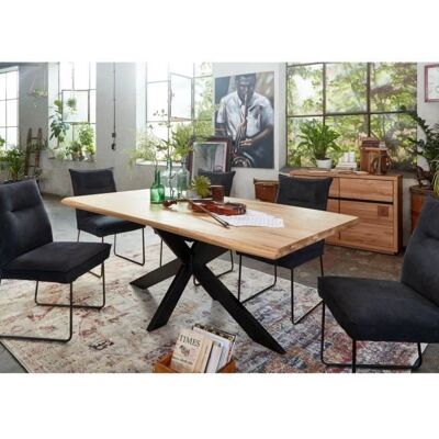 Massivmoebel24 - Rustik Eichen Esstisch 200x100 - Holz, Braun, Seattle 01 Massivmoebel24 - Rustik Eichen Esstisch 200x100 - Holz, Braun, Seattle 01
