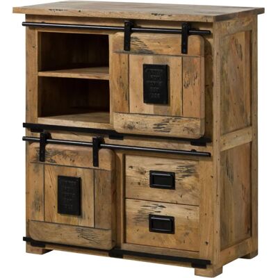 Massivmoebel24.de Highboard Mango 90x45x100 natur lackiert - Highboard - Publicité Massivmoebel24.de Highboard Mango 90x45x100 natur lackiert - Highboard - Publicité