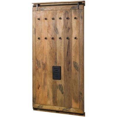 Massivmoebel24.de Mango Wandgarderobe 100x8x190 natur lackiert - Wandgarderobe Massivmoebel24.de Mango Wandgarderobe 100x8x190 natur lackiert - Wandgarderobe
