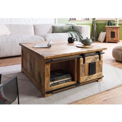 Massivmoebel24 Couchtisch Mango 90x90x45 braun lackiert - Couchtisch Massivmoebel24 Couchtisch Mango 90x90x45 braun lackiert - Couchtisch