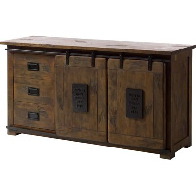 Massivmoebel24 - Sideboard Mango 150x45x80 braun - Industriell Stil Massivmoebel24 - Sideboard Mango 150x45x80 braun - Industriell Stil