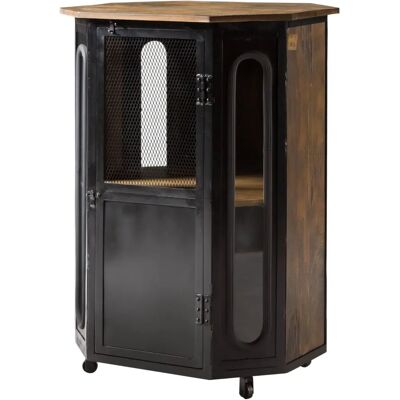 Massivmoebel24 - Vitrine Mango 76x60x120 braun lackiert railway 430 - marrone Massivmoebel24 - Vitrine Mango 76x60x120 braun lackiert railway 430 - marrone