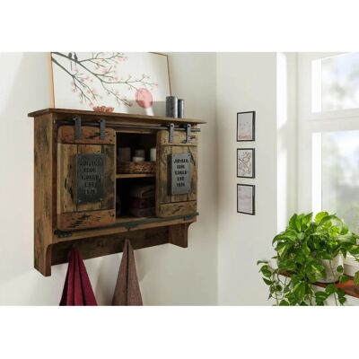 Massivmoebel24 Mango Wandgarderobe - Industrielles Design - Marrone Massivmoebel24 Mango Wandgarderobe - Industrielles Design - Marrone