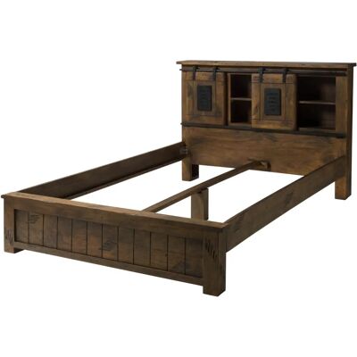 Massivmoebel24 Mango Bett - 160x200 - Braun - Industriell Stil Massivmoebel24 Mango Bett - 160x200 - Braun - Industriell Stil