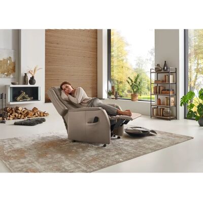 HUKLA Grau Leder Relaxsessel - Sessel HUKLA Grau Leder Relaxsessel - Sessel