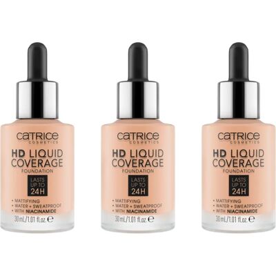 Catrice Cosmetics - HD Liquid Coverage - 3x30ml - Foundation Catrice Cosmetics - HD Liquid Coverage - 3x30ml - Foundation