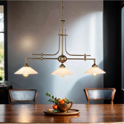 Licht-Erlebnisse - Professionelle Billardtischlampe - E27, Art Nouveau, Weiß Licht-Erlebnisse - Professionelle Billardtischlampe - E27, Art Nouveau, Weiß