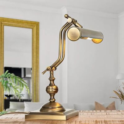 LICHT-ERLEBNISSE - Lampada ottone bronze - Bronze hell glänzend - verstellbares schirmchen - Tischlampe LICHT-ERLEBNISSE - Lampada ottone bronze - Bronze hell glänzend - verstellbares schirmchen - Tischlampe