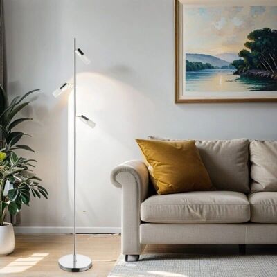 Wofi Atkins Chrome Stehlampe - Verstellbare Lampenschirme - Stehlampe Wofi Atkins Chrome Stehlampe - Verstellbare Lampenschirme - Stehlampe