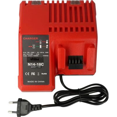 Caricabatterie di Alta Qualità VHBW per Utensili Li-Ion - 80W, Rosso Caricabatterie di Alta Qualità VHBW per Utensili Li-Ion - 80W, Rosso