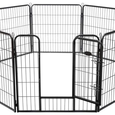 MELKO - Puppy Run 8x80x60 - Grigio - Recinto per cuccioli MELKO - Puppy Run 8x80x60 - Grigio - Recinto per cuccioli