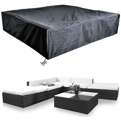MELKO - 240x240x52cm - Schwarz - Polyethylen - Gartenabdeckung MELKO - 240x240x52cm - Schwarz - Polyethylen - Gartenabdeckung