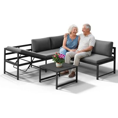 Mucola - Gartenlounge-Set Ecksofa - Anthrazit Mucola - Gartenlounge-Set Ecksofa - Anthrazit