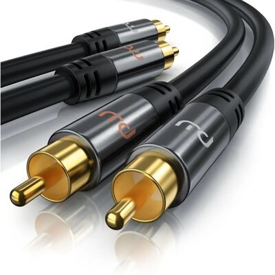 Primewire Stereo Cinch Audio Kabel - 10m - Hochwertig Primewire Stereo Cinch Audio Kabel - 10m - Hochwertig