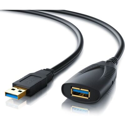 CSL - USB 3.0 Aktives Repeaterkabel 5m - USB-Verlängerungskabel CSL - USB 3.0 Aktives Repeaterkabel 5m - USB-Verlängerungskabel