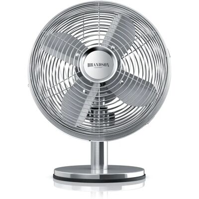 Brandson 303056 - Kompakter Metallventilator für Büro & Zuhause Brandson 303056 - Kompakter Metallventilator für Büro & Zuhause