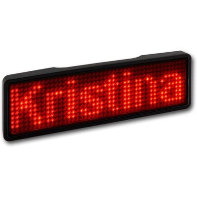 Sertronics 125901 USB gadget - LED name tag, 11x44 px, black frame Sertronics 125901 USB gadget - LED name tag, 11x44 px, black frame
