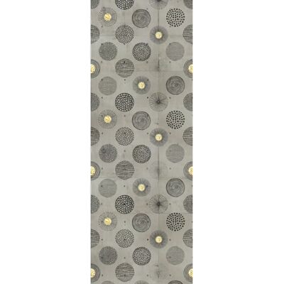 QUEENCE Vinyl Tapete Ornamente - 0,9x2,5m - Grau - Tapeten QUEENCE Vinyl Tapete Ornamente - 0,9x2,5m - Grau - Tapeten