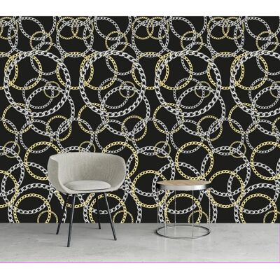QUEENCE Vinyltapete Fashion Chains - Wandtapete QUEENCE Vinyltapete Fashion Chains - Wandtapete