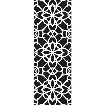 QUEENCE Zahra Vinyltapete - 0,9m x 2,5m, Selbstklebend, Schwarz & Weiß QUEENCE Zahra Vinyltapete - 0,9m x 2,5m, Selbstklebend, Schwarz & Weiß