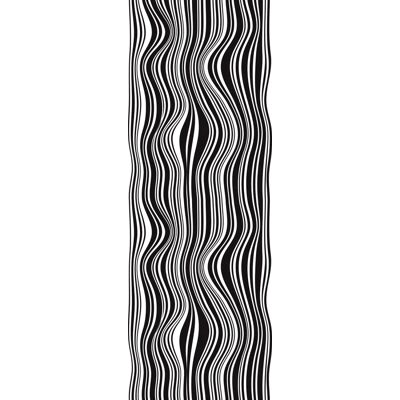 QUEENCE Vinyl Tapete Dave - 90x250 cm, Selbstklebend, Schwarz/Weiß - Tapete QUEENCE Vinyl Tapete Dave - 90x250 cm, Selbstklebend, Schwarz/Weiß - Tapete