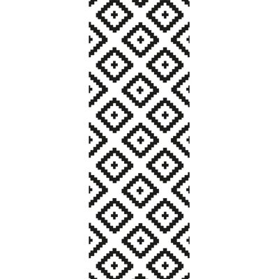 QUEENCE Olm Vinyltapete - Schwarz & Weiß - 0,9x2,5m - Selbstklebend QUEENCE Olm Vinyltapete - Schwarz & Weiß - 0,9x2,5m - Selbstklebend