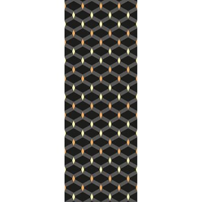 QUEENCE Sasha Vinyltapete - Orange Gelb Schwarz - 0,9x2,5m - Wandbelag QUEENCE Sasha Vinyltapete - Orange Gelb Schwarz - 0,9x2,5m - Wandbelag