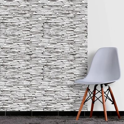 QUEENCE Fatjete Vinyltapete - Grau, Selbstklebend, 90x250cm QUEENCE Fatjete Vinyltapete - Grau, Selbstklebend, 90x250cm