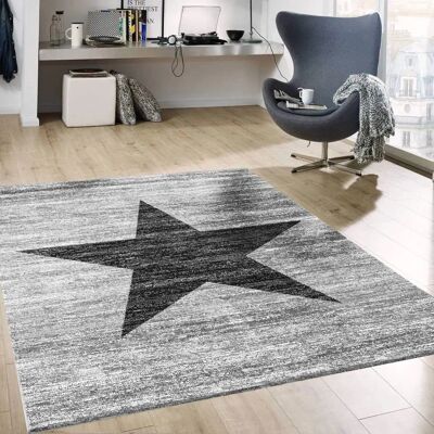 VIMODA - trendy short-pile rug - red-gray - Teppich VIMODA - trendy short-pile rug - red-gray - Teppich