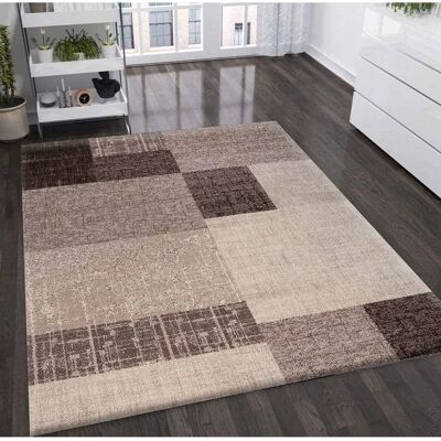 VIMODA - Koberec do obývacího pokoje s krátkým vlasem - Beige - Teppich VIMODA - Koberec do obývacího pokoje s krátkým vlasem - Beige - Teppich