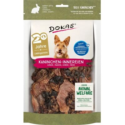 Dokas Organi di coniglio - Polmoni, Stomaco, Fegato, Cuore - Snack per cani Dokas Organi di coniglio - Polmoni, Stomaco, Fegato, Cuore - Snack per cani